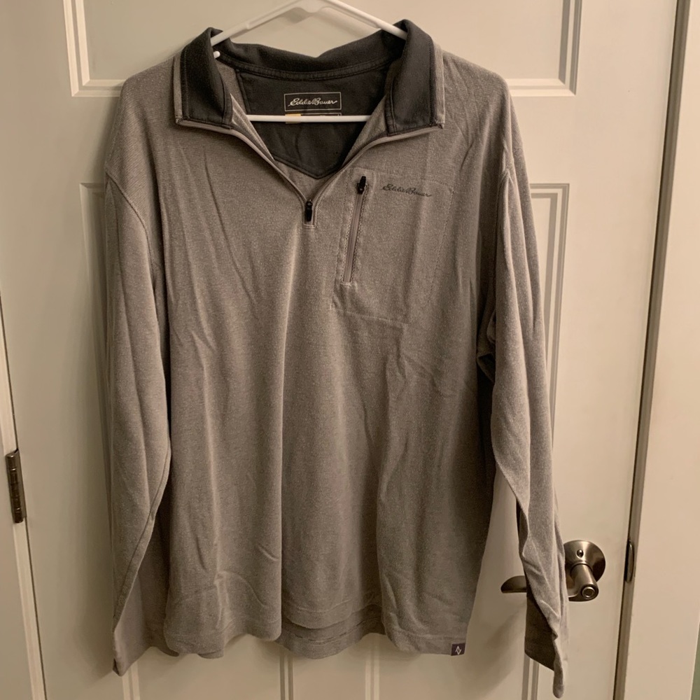 Gray Eddie Bauer Quarter Zip
